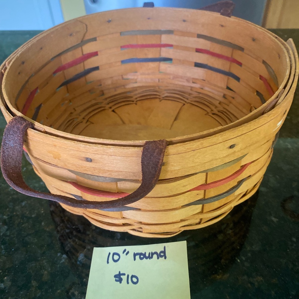 Longaberger 10” round basket